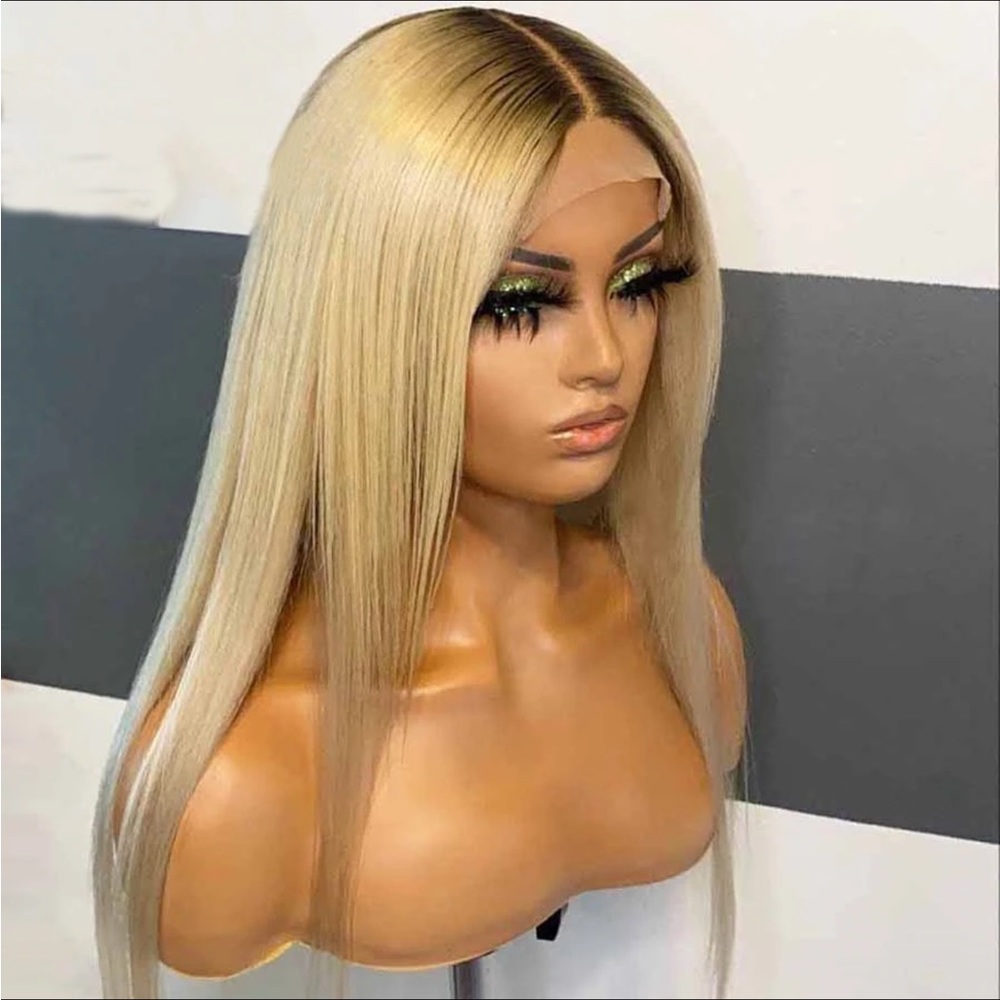 613 GLUELESS Lace Front closure Wig Human Hair HD  Blonde Lace Pre Plucked